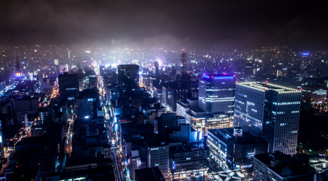 札幌サイバーシティ2014 – JRタワーからの夜景