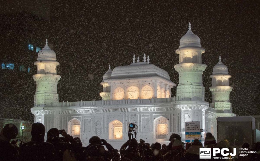 インド系の建物の雪像