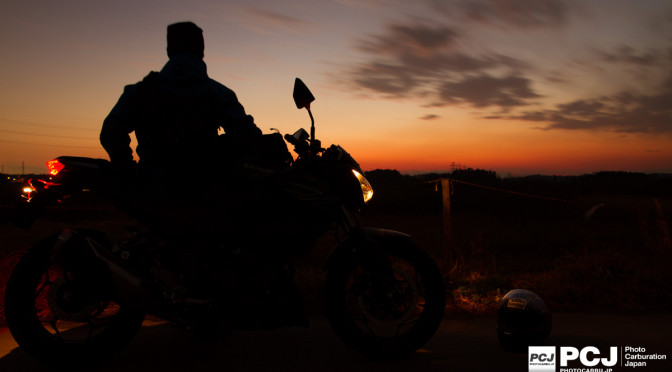 夕焼けとバイクと私