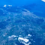 飛行機から見える様子